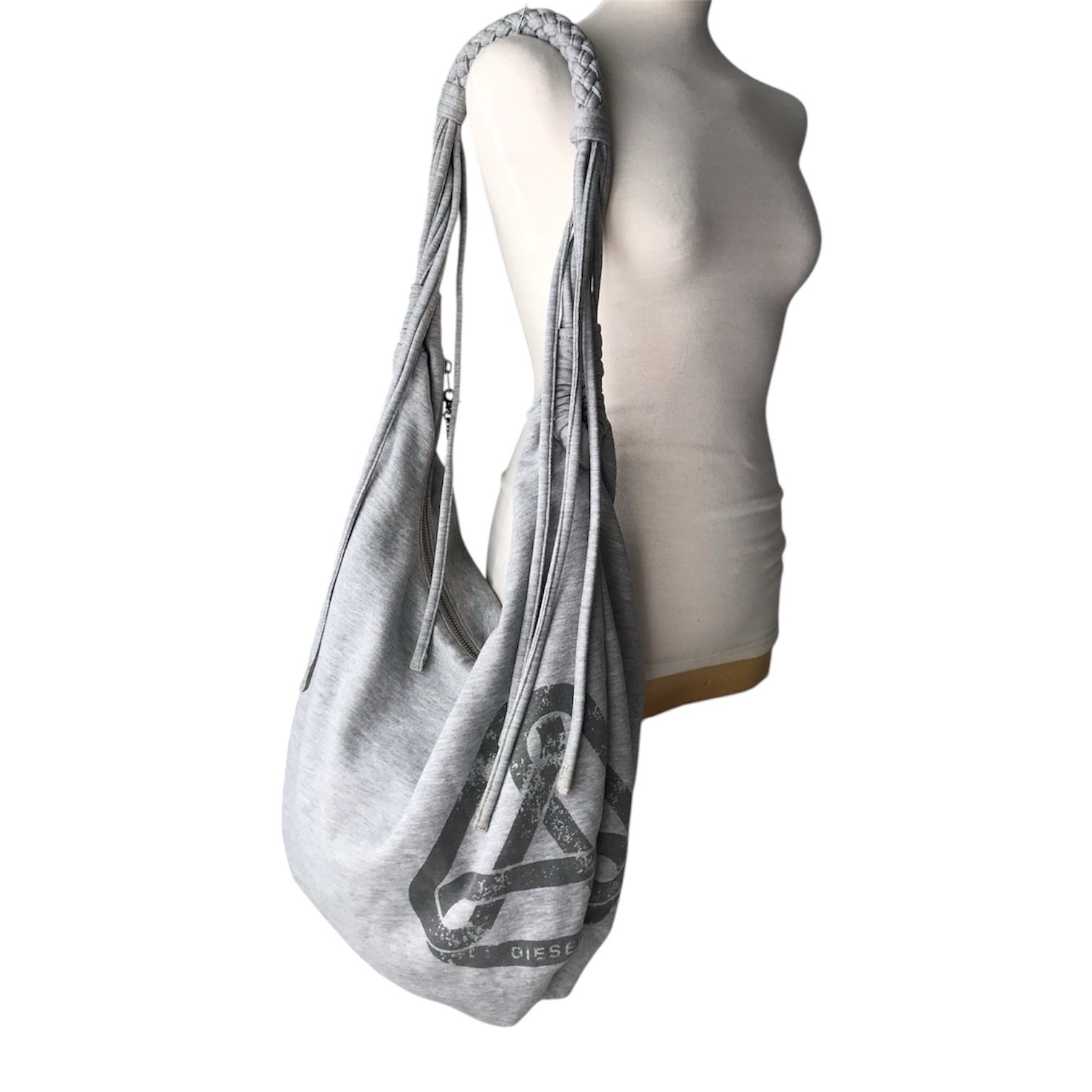 DIESEL Vintage Moon Bag Crescent Cyber Goth Rave Dystopian Grunge Avant Garde