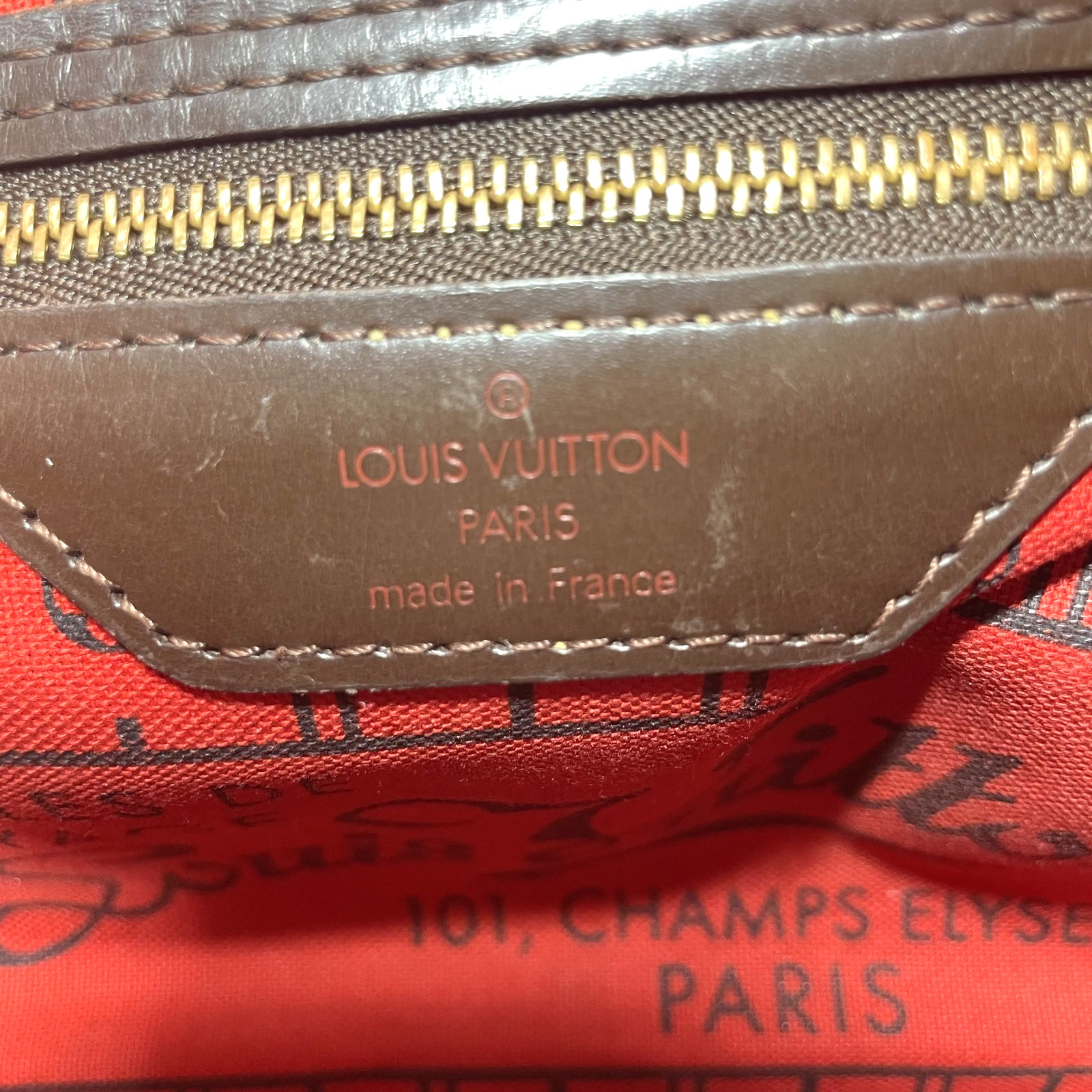 LOUIS VUITTON Neverfull PM N51109 Damier Ebene Tote Shoulder Bags Authentic