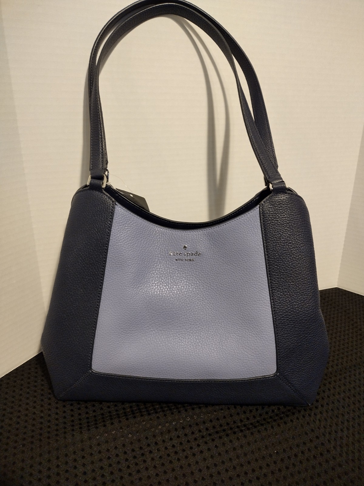 Kate Spade New York Blue/Black Colorblock Shoulder Bag, Zip, Lined, Pockets