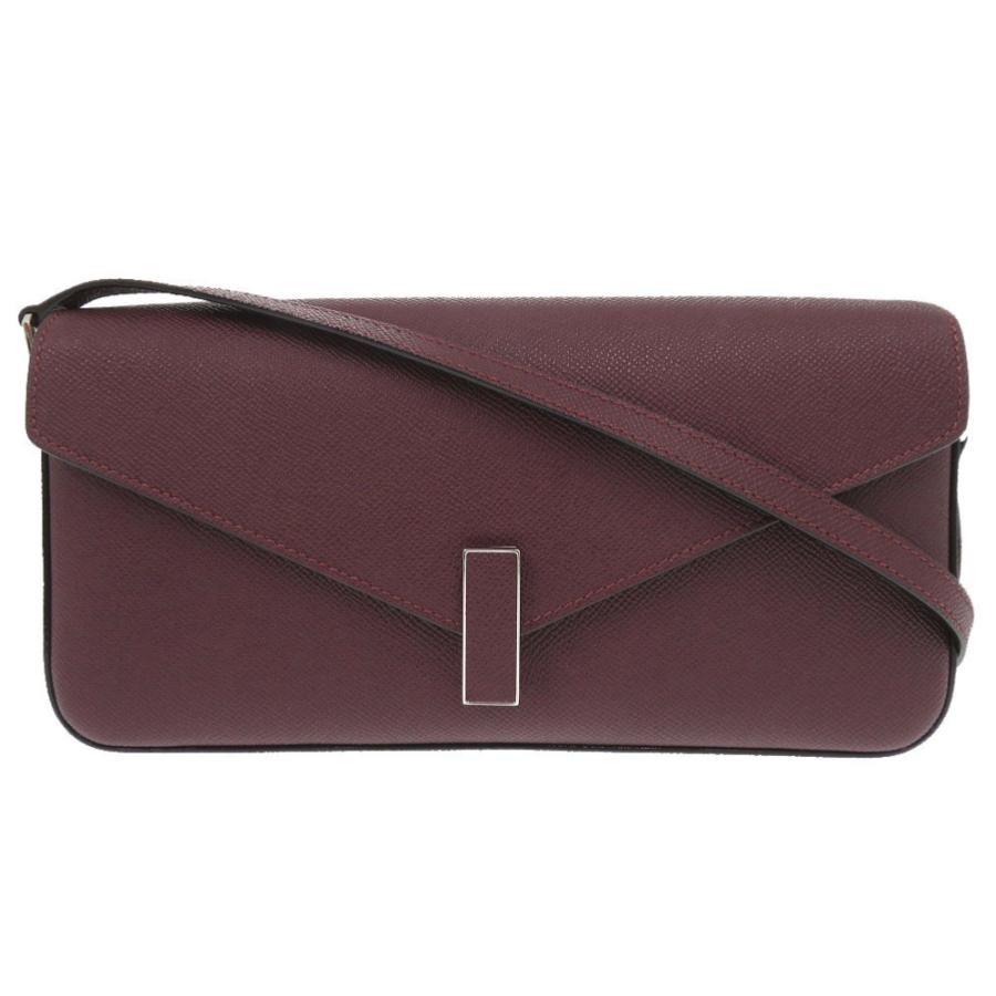 VALEXTRA Bag: Iside Amaranth W27.5H14D5.5cm w/dust bag strap;