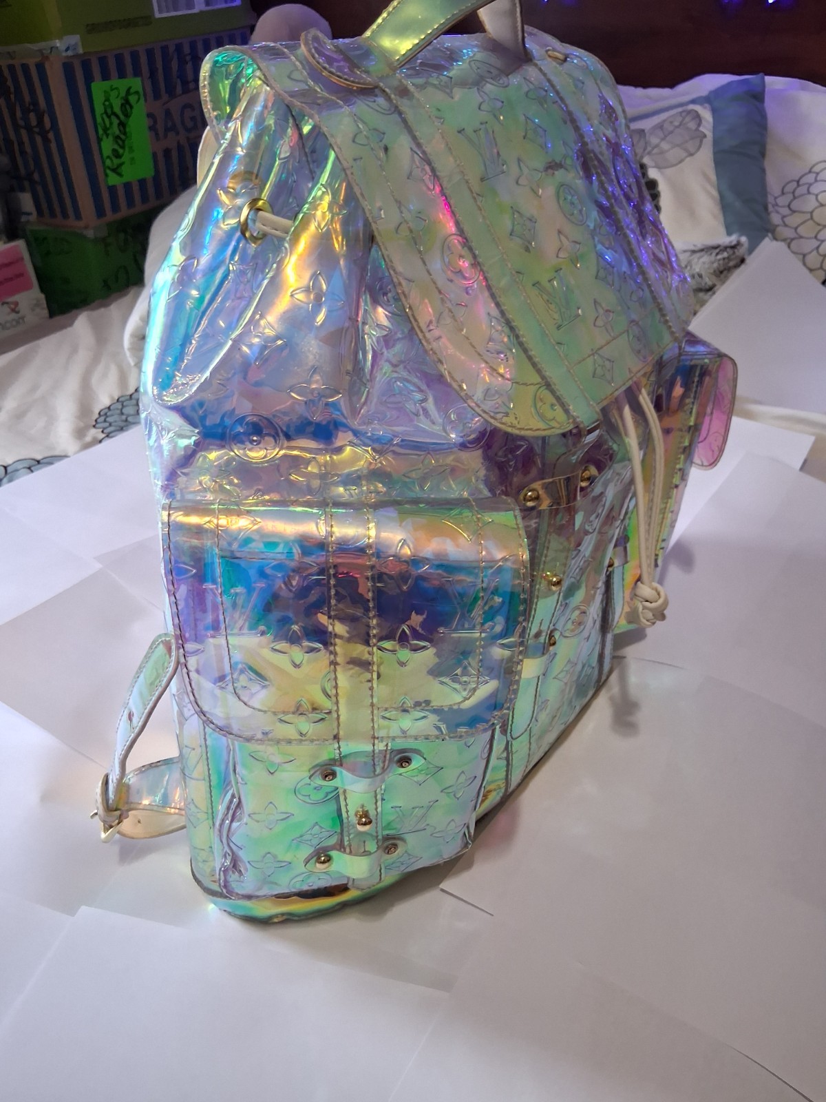 Louis Vuitton Iridescent Monogram Backpack Multicolor Drawstring