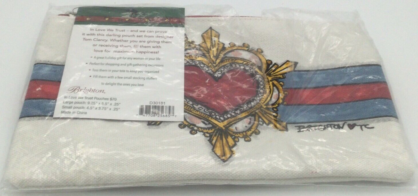 Brighton “In Love We Trust” Pouch Set Fashonista Collection Valentine NICE