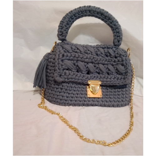 HANDMADE CROCHET TOTE BAG WOMEN BOHO SHOULDER BAG COTTON BEACH SHOPPING BAG