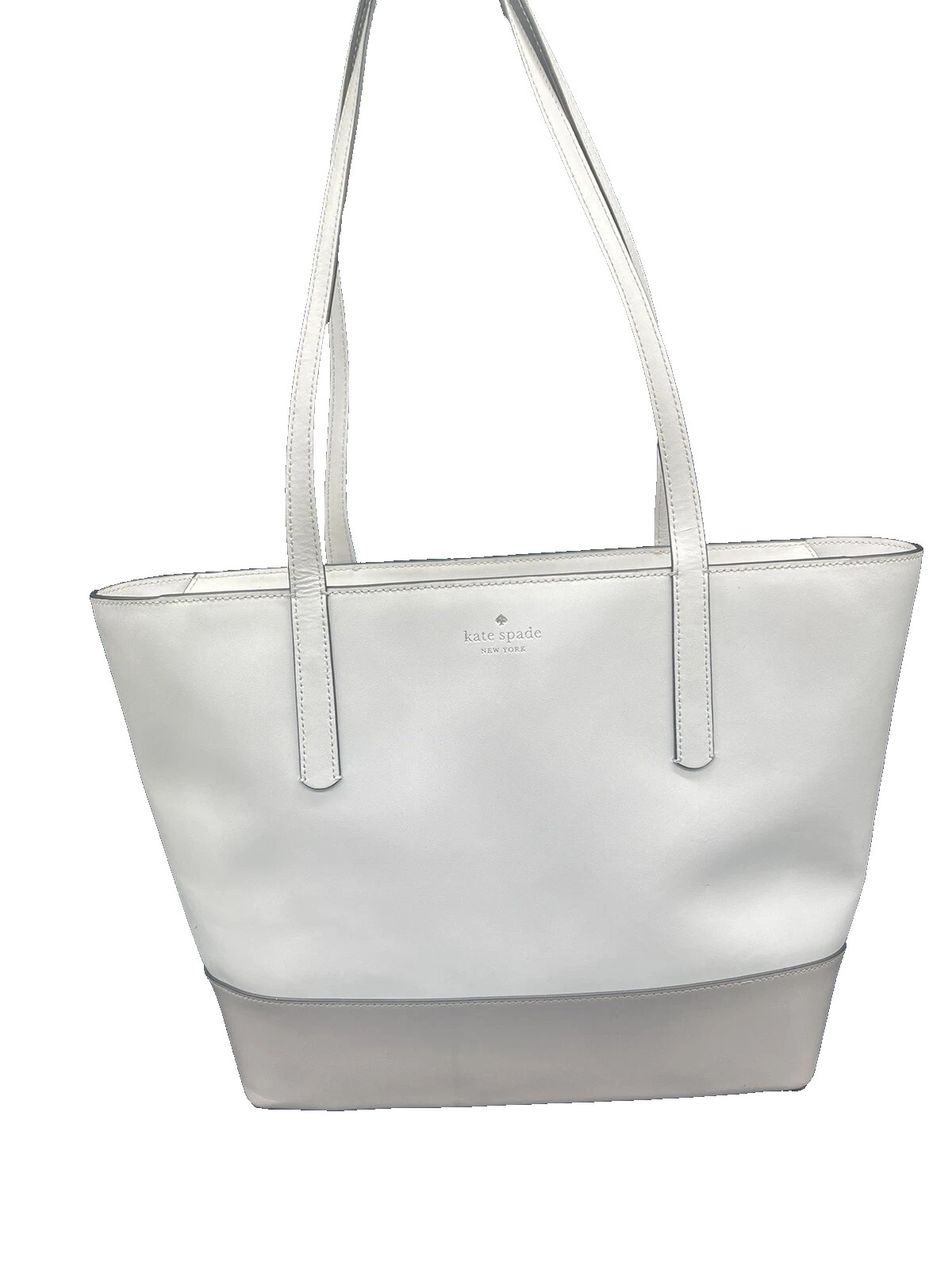 KATE SPADE Taupe Tote Bad NEW N AS IS see picture 2 small dots Make Offer