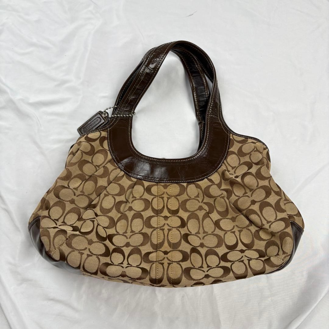 COACH F14380 Pleated Satchel Ergo Bag Kiss Lock