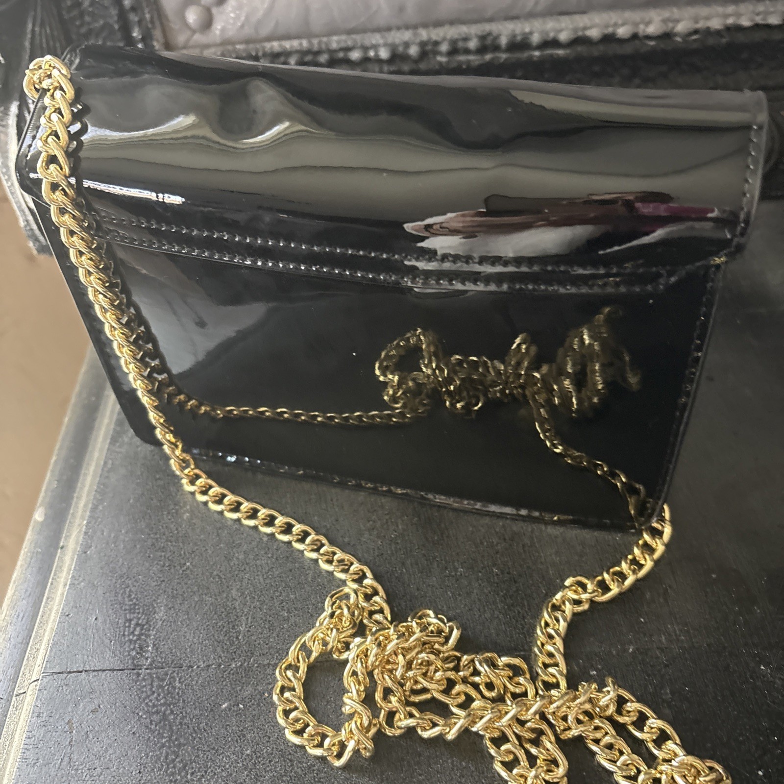 Jimmy Choo Parfums Black Tassel Evening Shoulder Bag