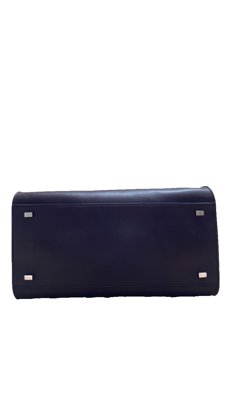 The Row Soft Margaux 12 in Dark Brown Saddle Leather