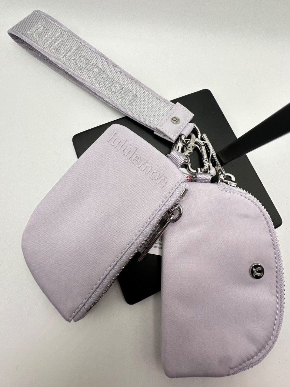 Lululemon Dual Pouch Wristlet (Faint Lavender/Metallic Wordmark) *SOLD OUT -0084