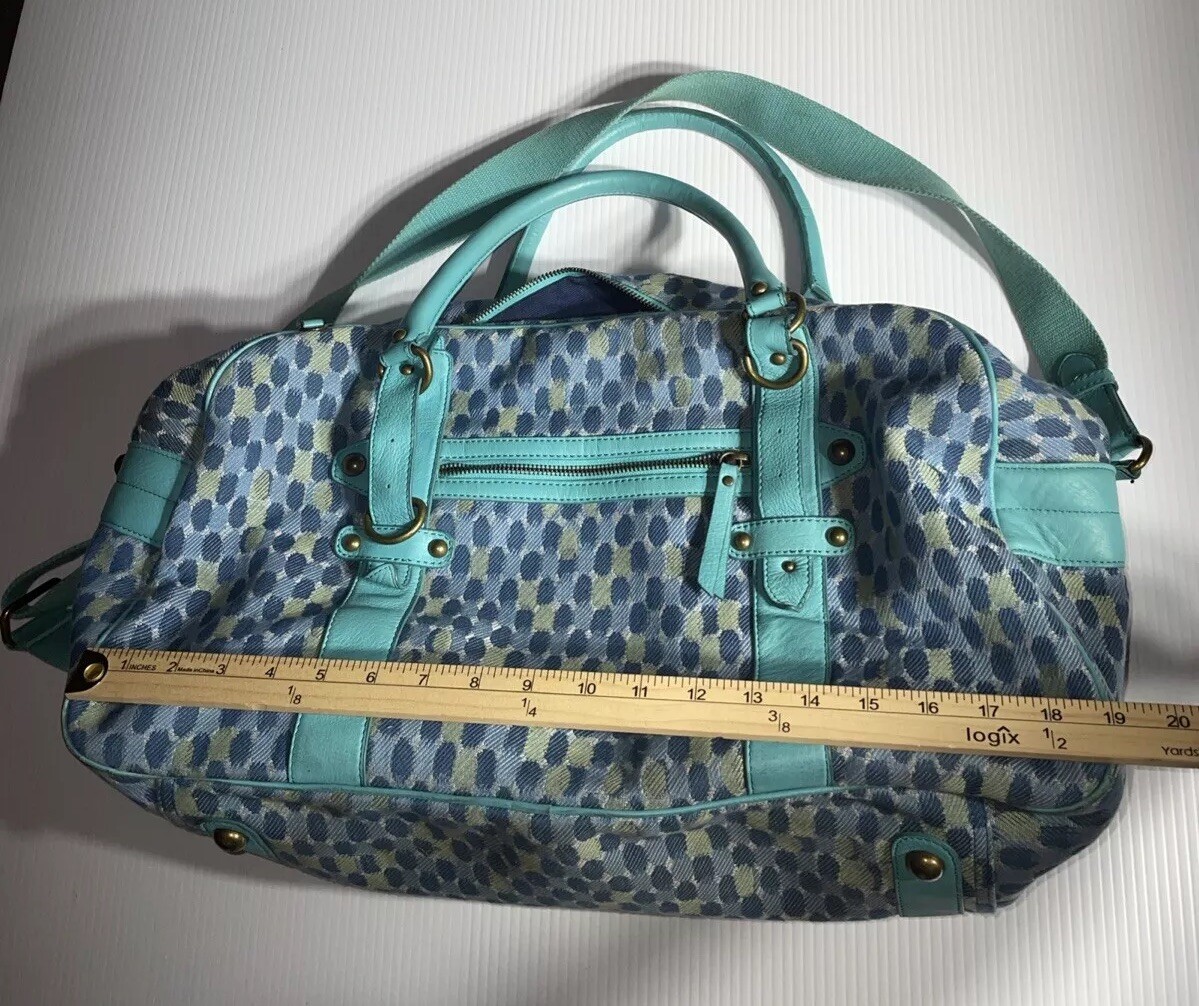 Hayden Harnett Paule Marrot Petit Points Nuit Clarice Train Case Handbag Peacock