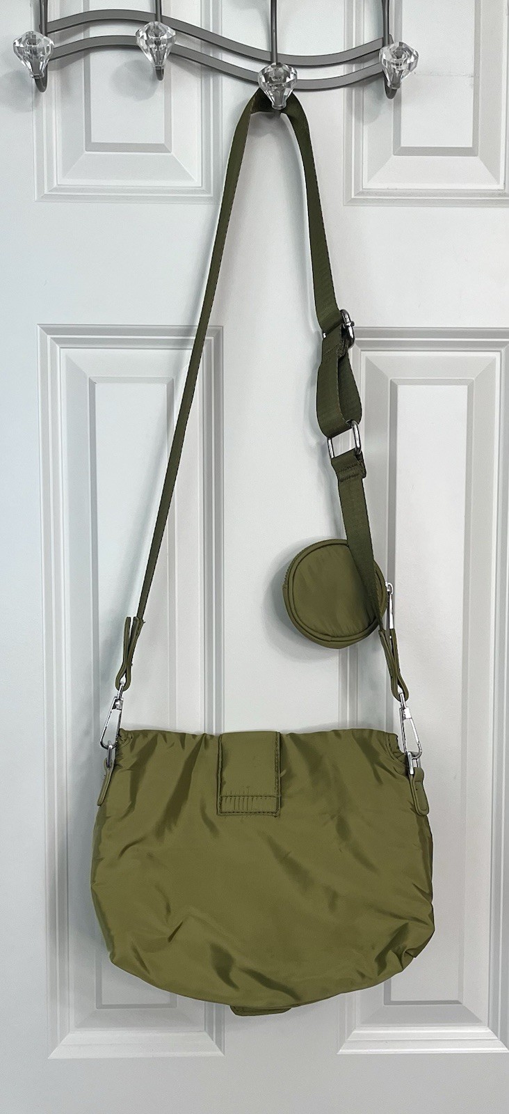 Topshop Green Buckle Crossbody Bag Magnetic Closure Coin Purse