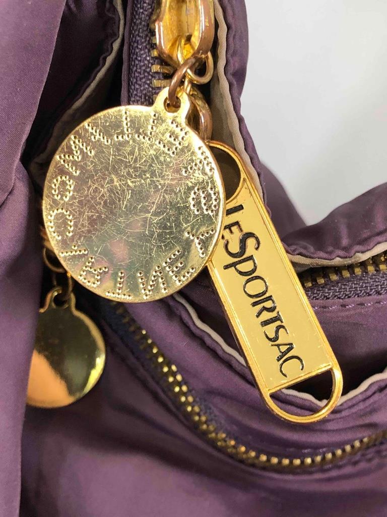Stella McCartney x LeSportSac Cyber Grape Purple Polyester Large Messenger Bag