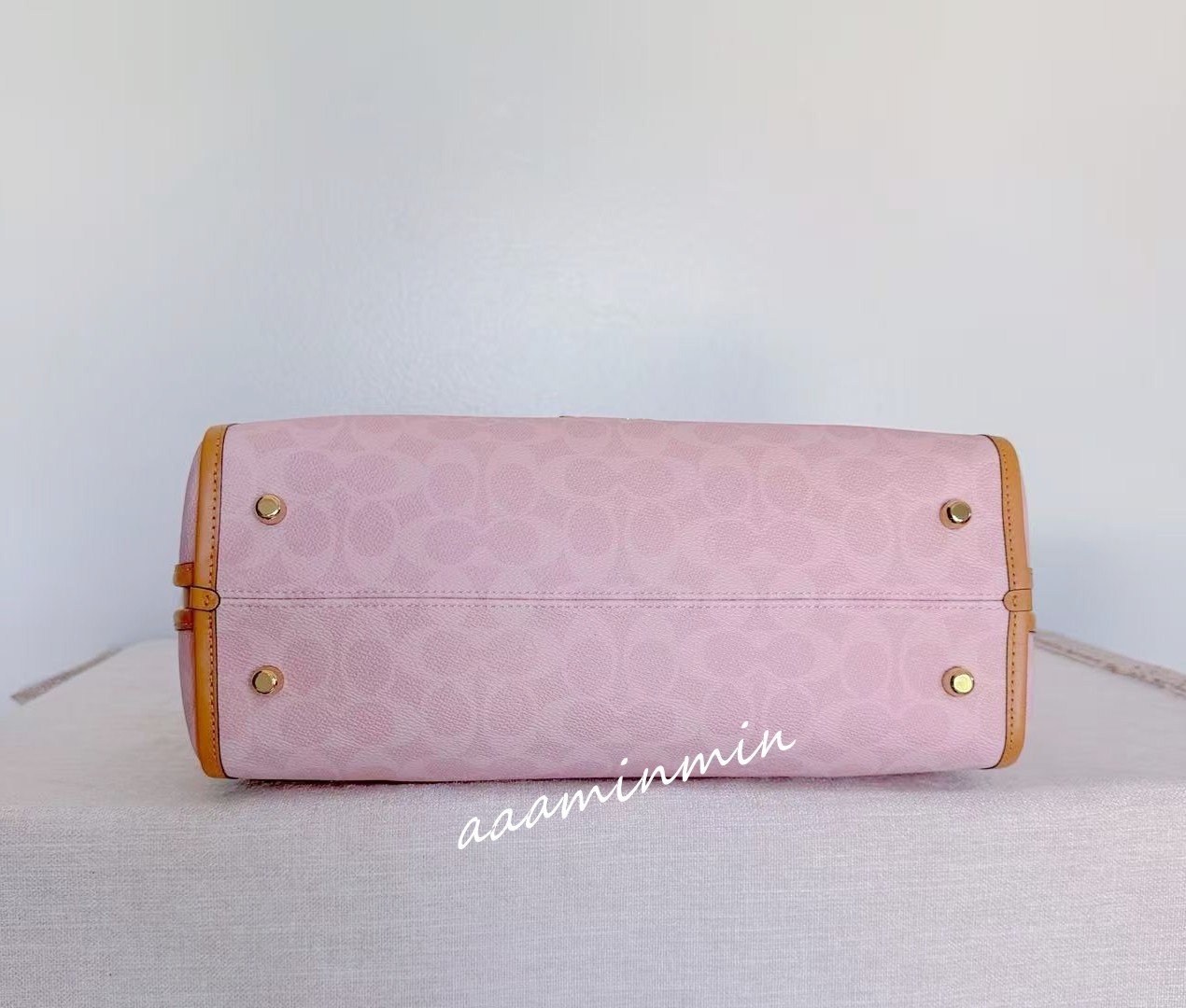 NWT CEL13 Coach Erin Shoulder Bag In Signature Canvas With Charms Powder Pink