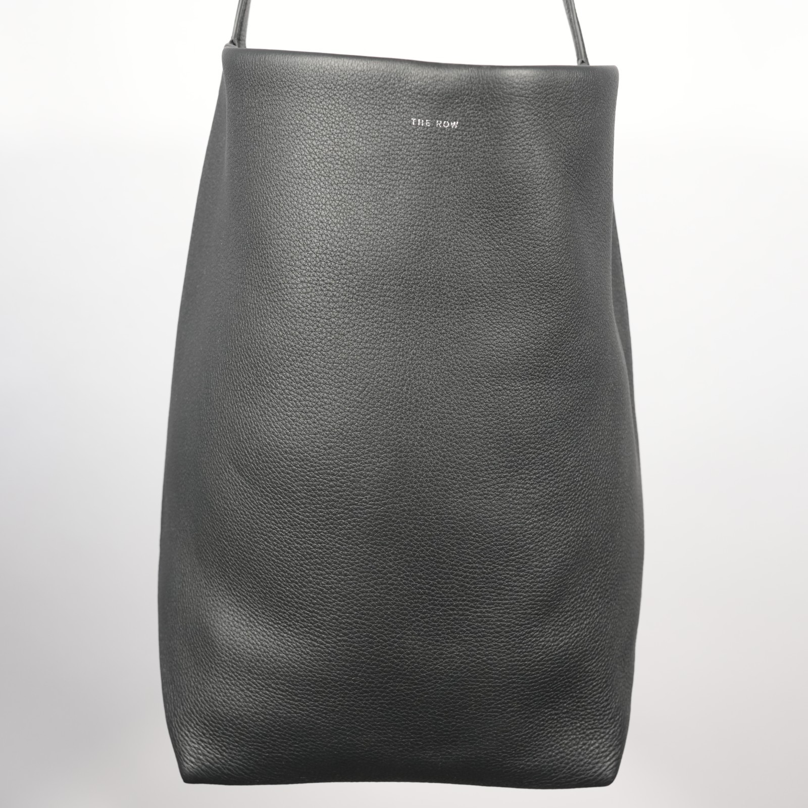 The Row Black Grained Calfskin Leather Large NS Park Tote Bag