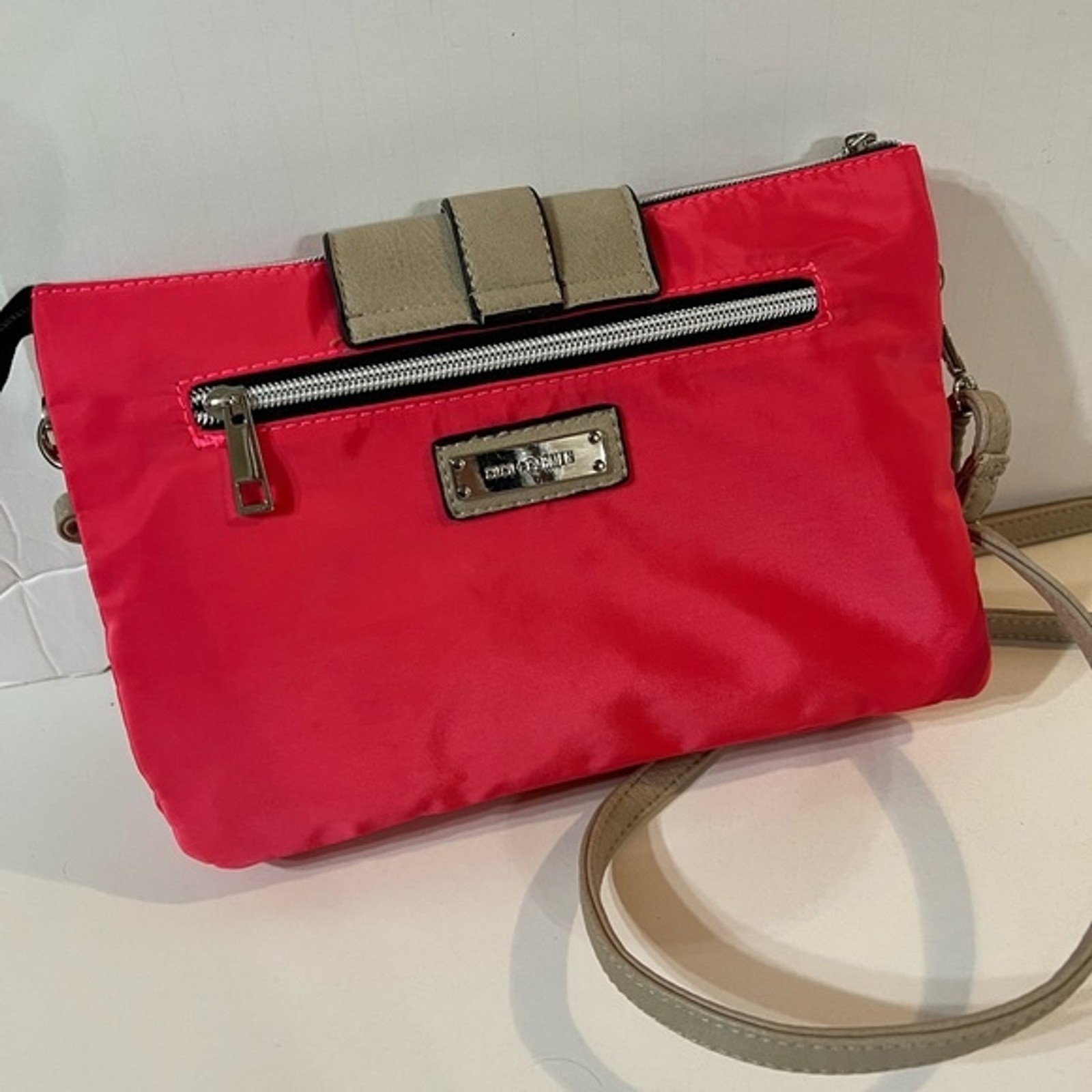 Coco+Carmen Dark Pink Crossbody Bag Purse Removable Adjustable Strap Travel