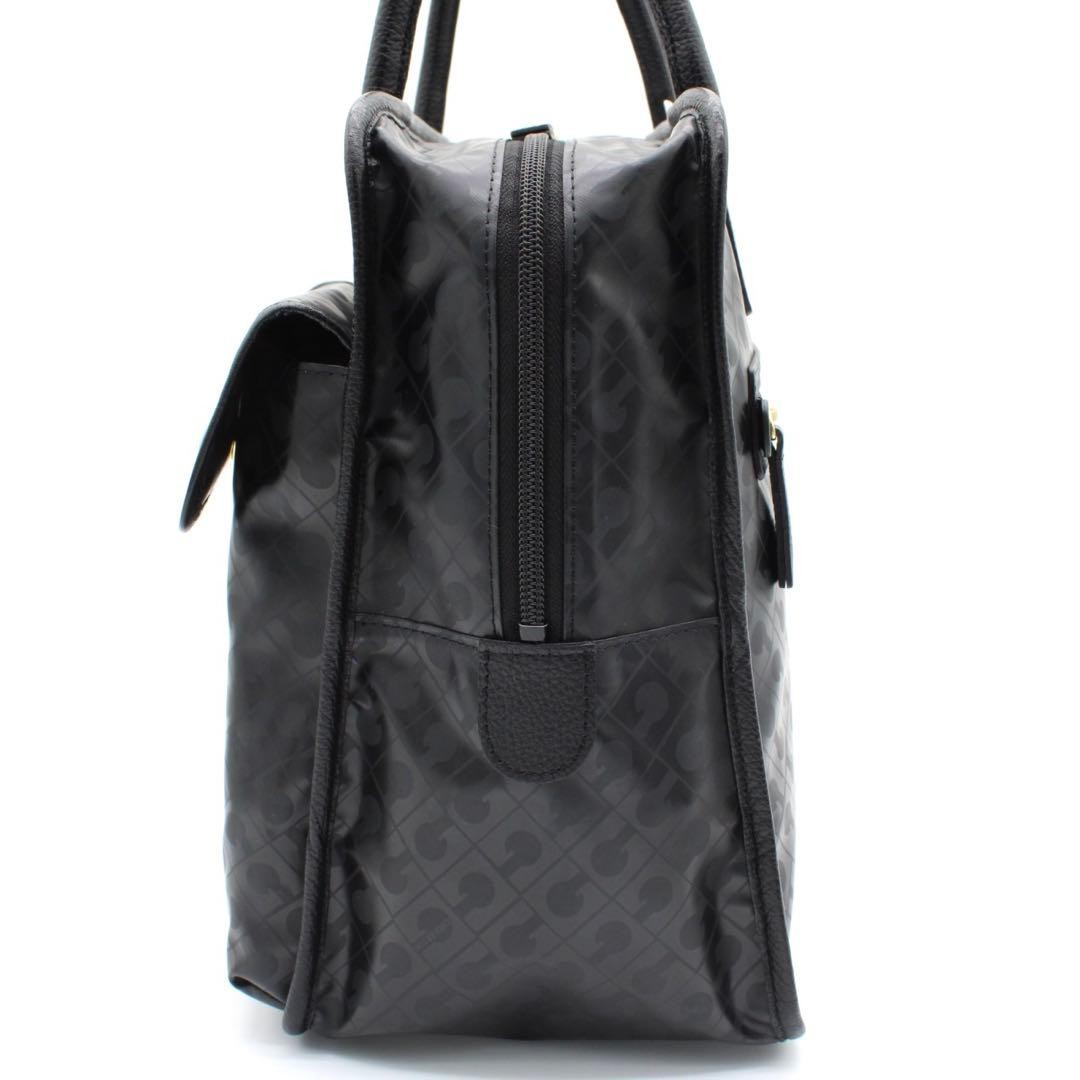 Gherardini Softy Logogram Black Tote Handbag Japan Near Mint 0610780