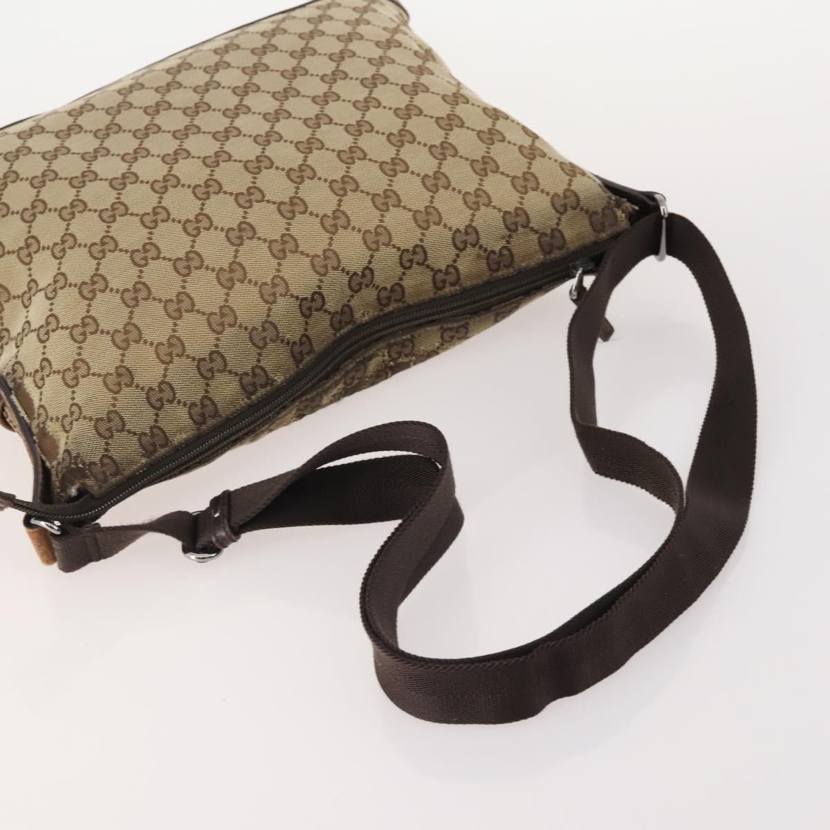GUCCI GG Supreme GG Crystal GG Canvas Bag PVC 4 Set Navy Beige Auth YKZ424