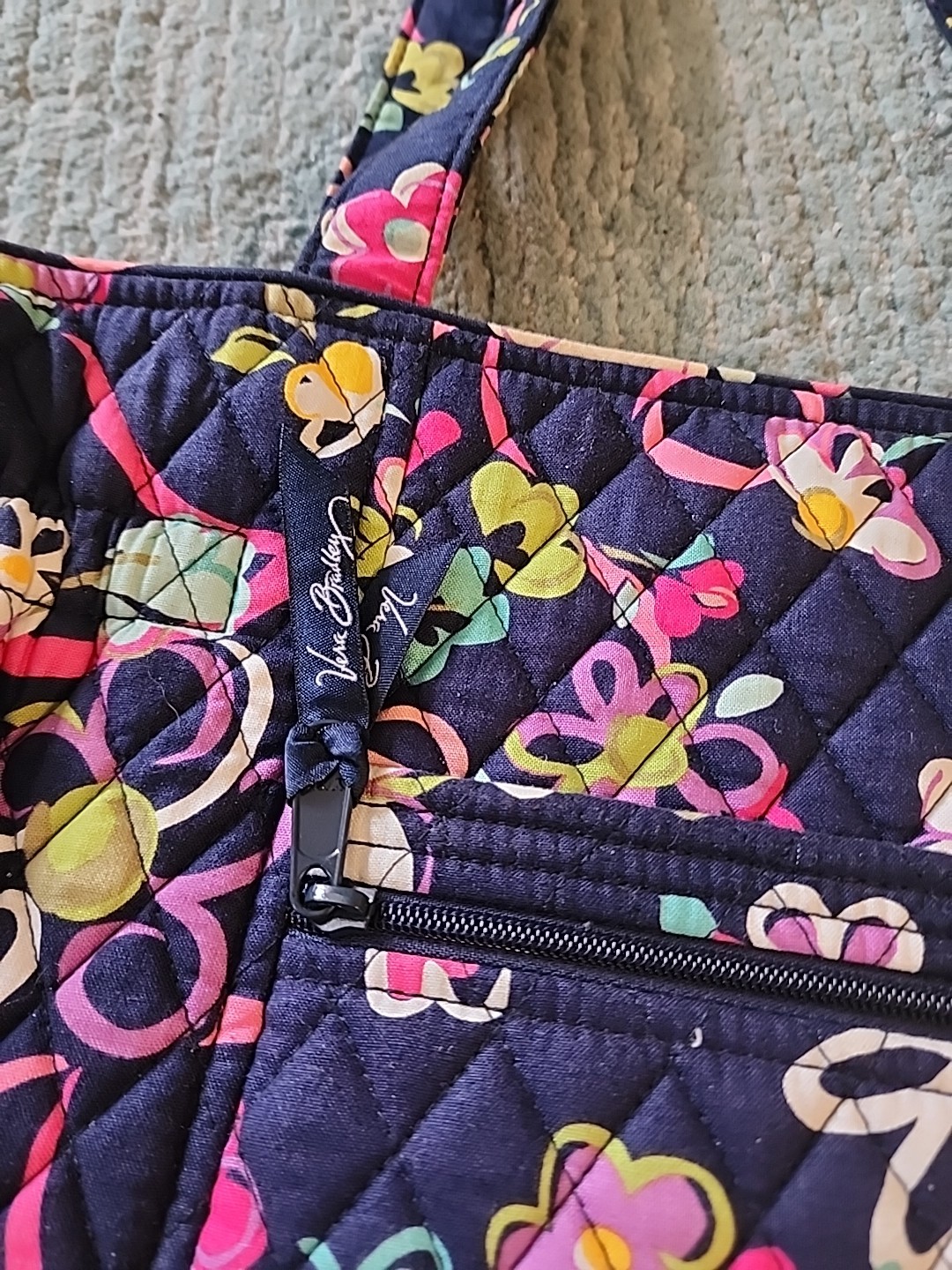 Vera Bradley Blue Butterfly hue tote retired excellent condition. X