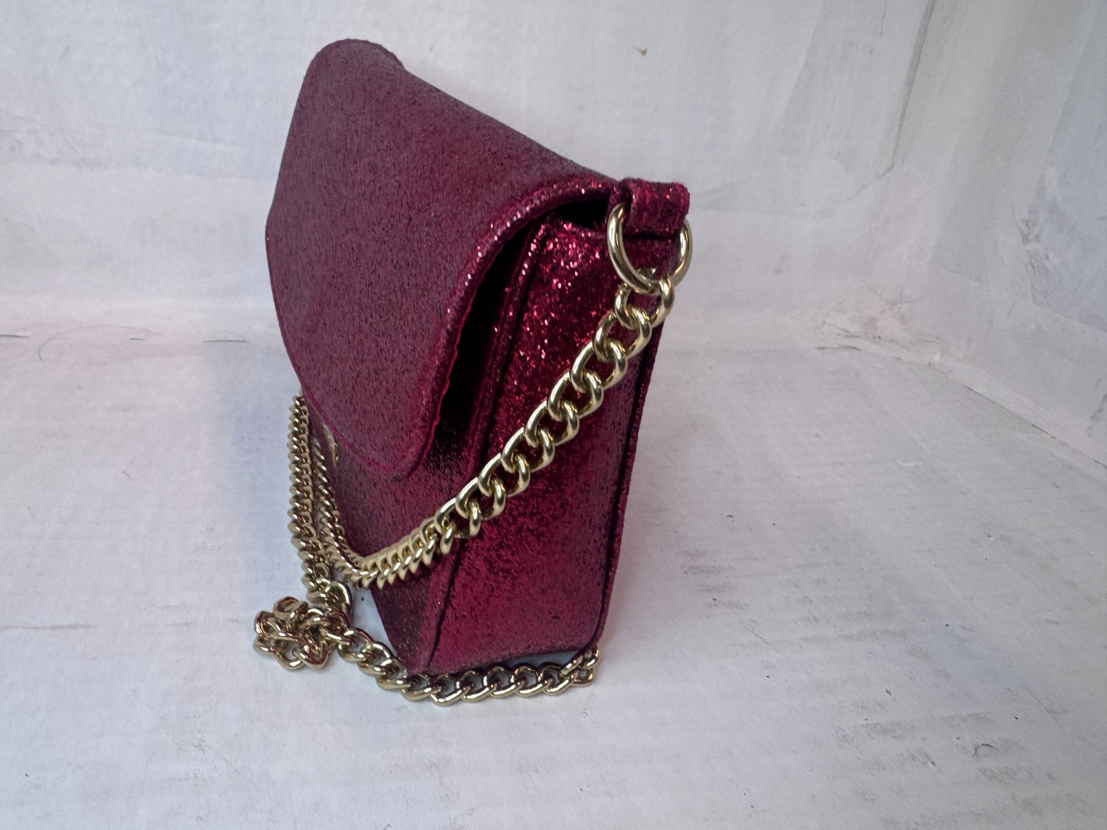 Jimmy Choo Parfums Luxury Glitter Clutch Crossbody Evening Bag Purse