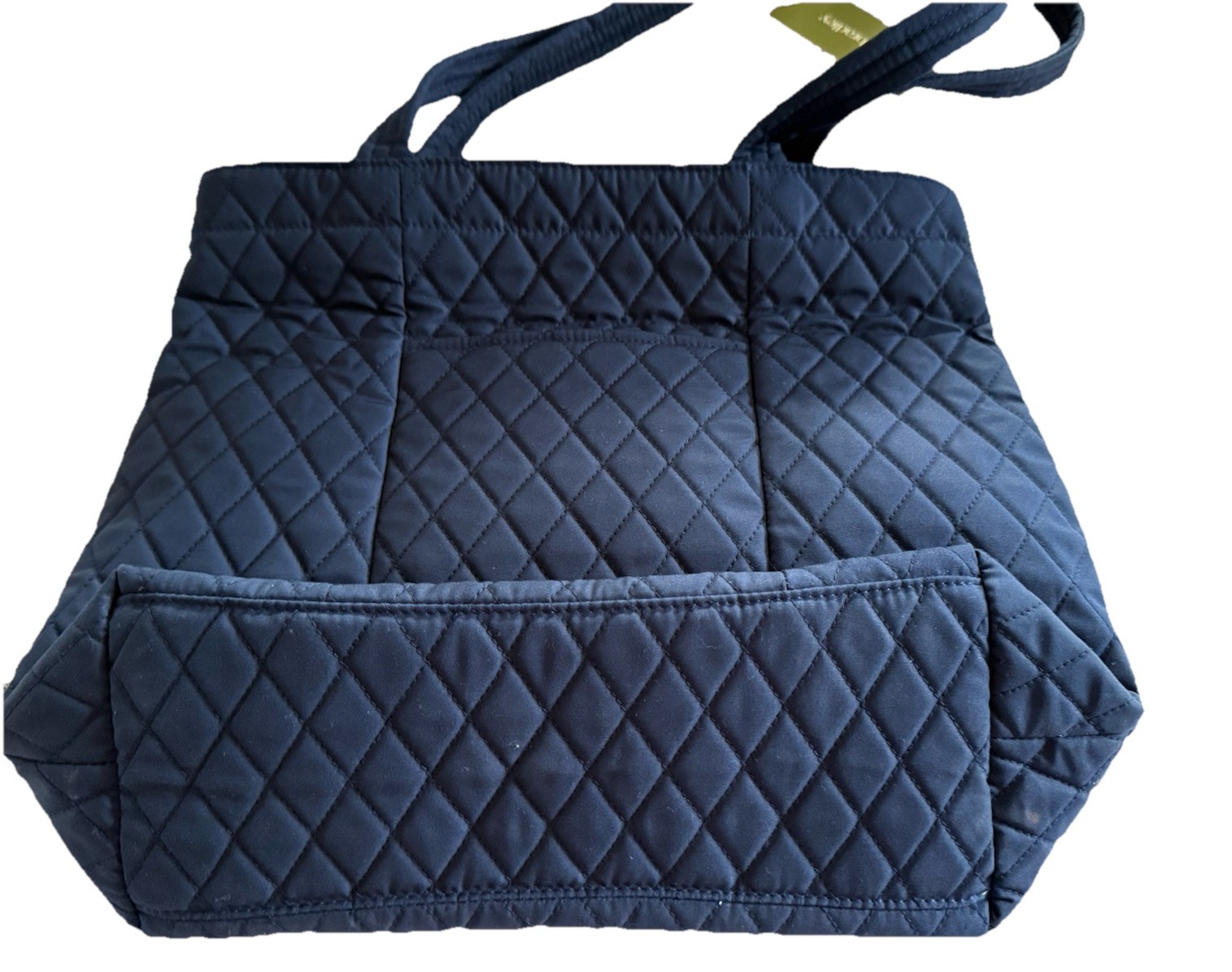 Vera Bradley Peacoat Tote Bag Navy Double Handles Quilted Cotton Travel NWT