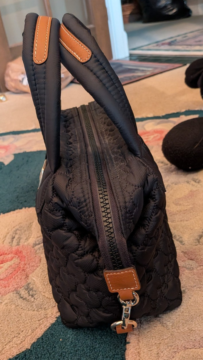 Brighton Black Medium Quilted Tote Bag Heart to Heart Collection w/Bag EC