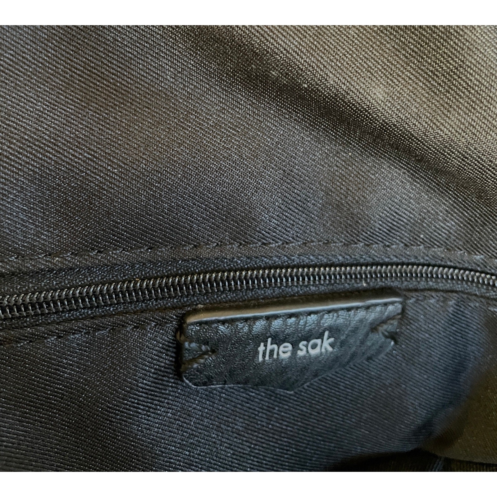 The Sak Black Textured Knit Backpack Women’s Zipper Accent Zipper Closure Large