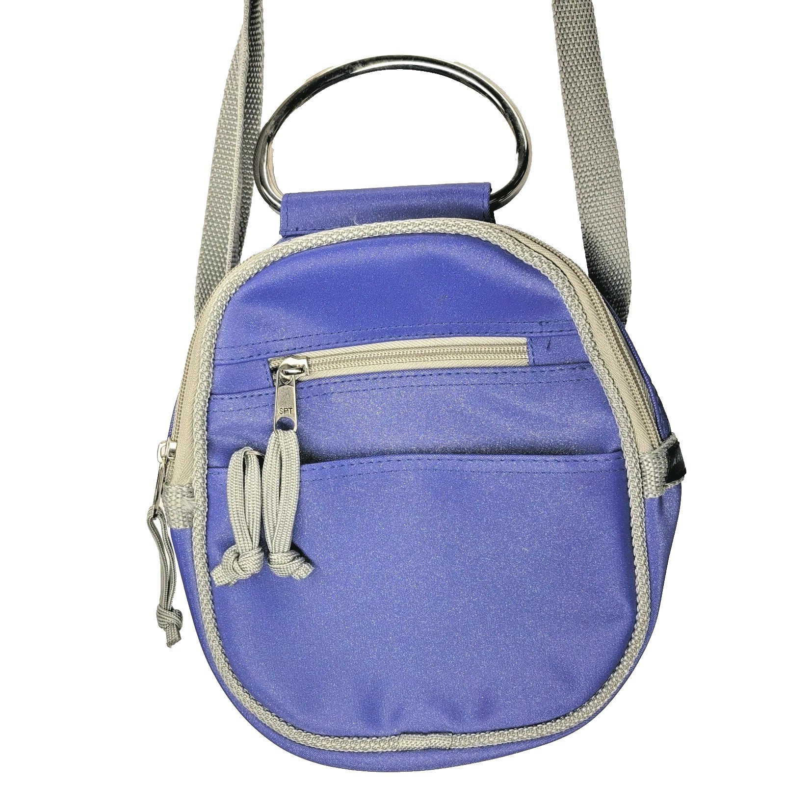 VTG Arezzo Girasole Y2K Shimmer Crossbody Mini Bag Metal Ring Handle Techwear