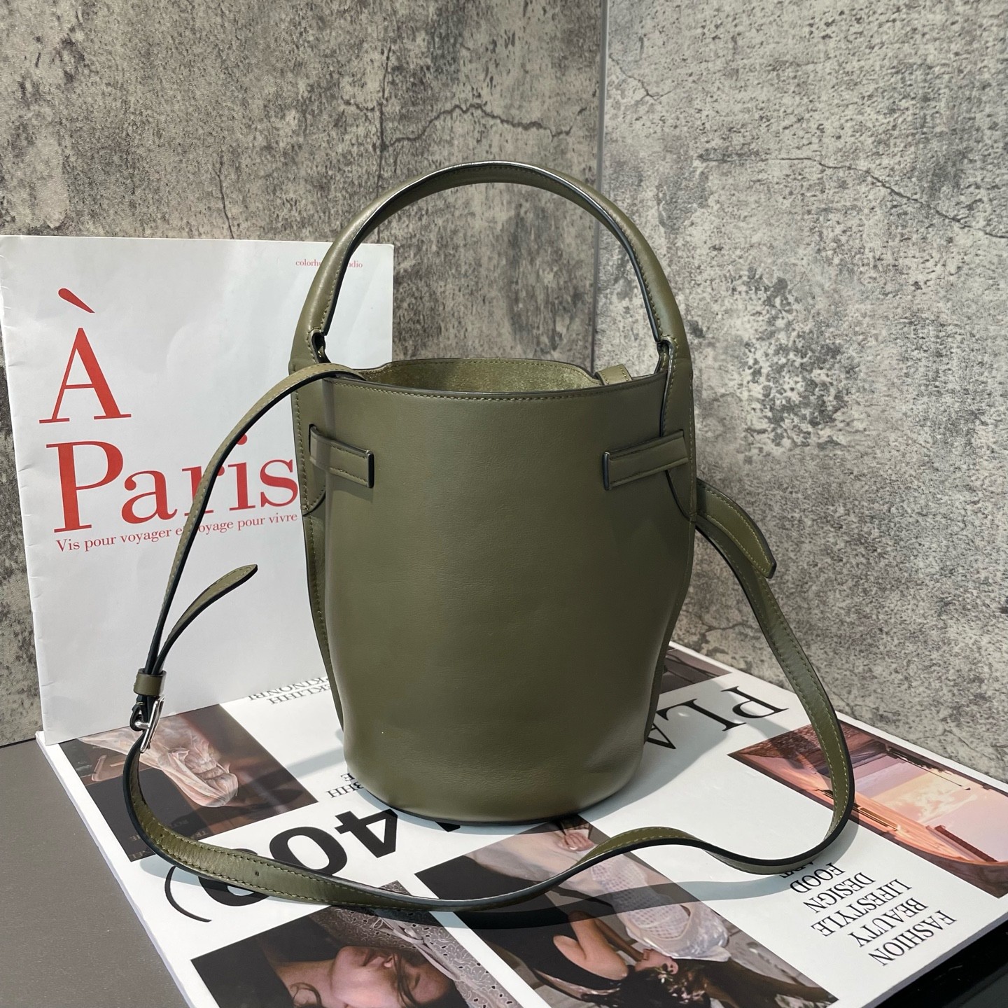 Celine Big Bag Mini Olive Green Smooth Calfskin Handbag Crossbody Duty Paid
