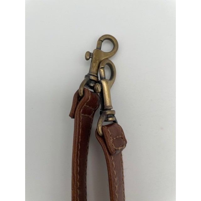 Brown Faux-Leather Bag Strap