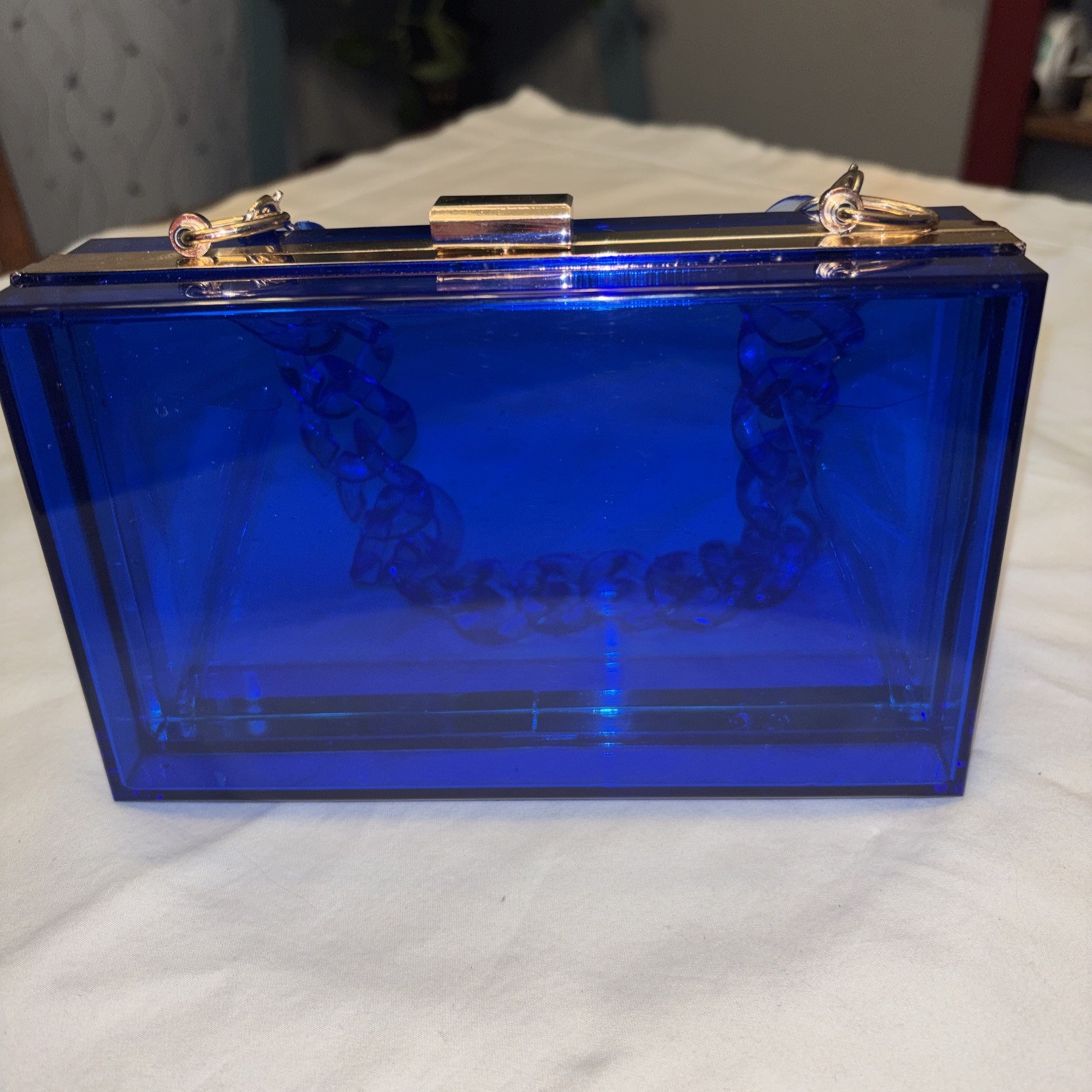 BLUE Acrylic Clutch for Women