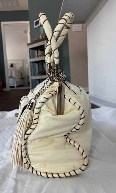 Cynthia Rowley Cream Leather Purse