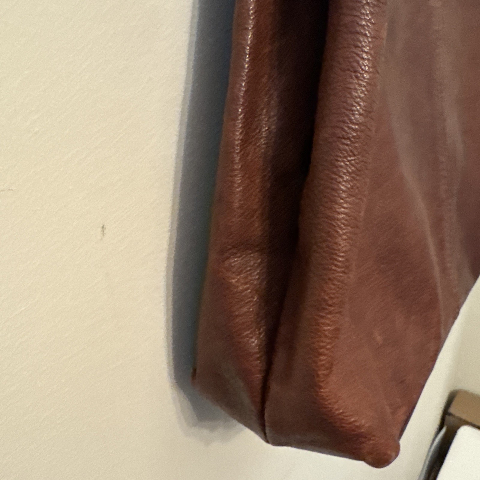 Valentino Di Paolo Brown Leather Shoulder Bag Handbag Purse Italy 12×14
