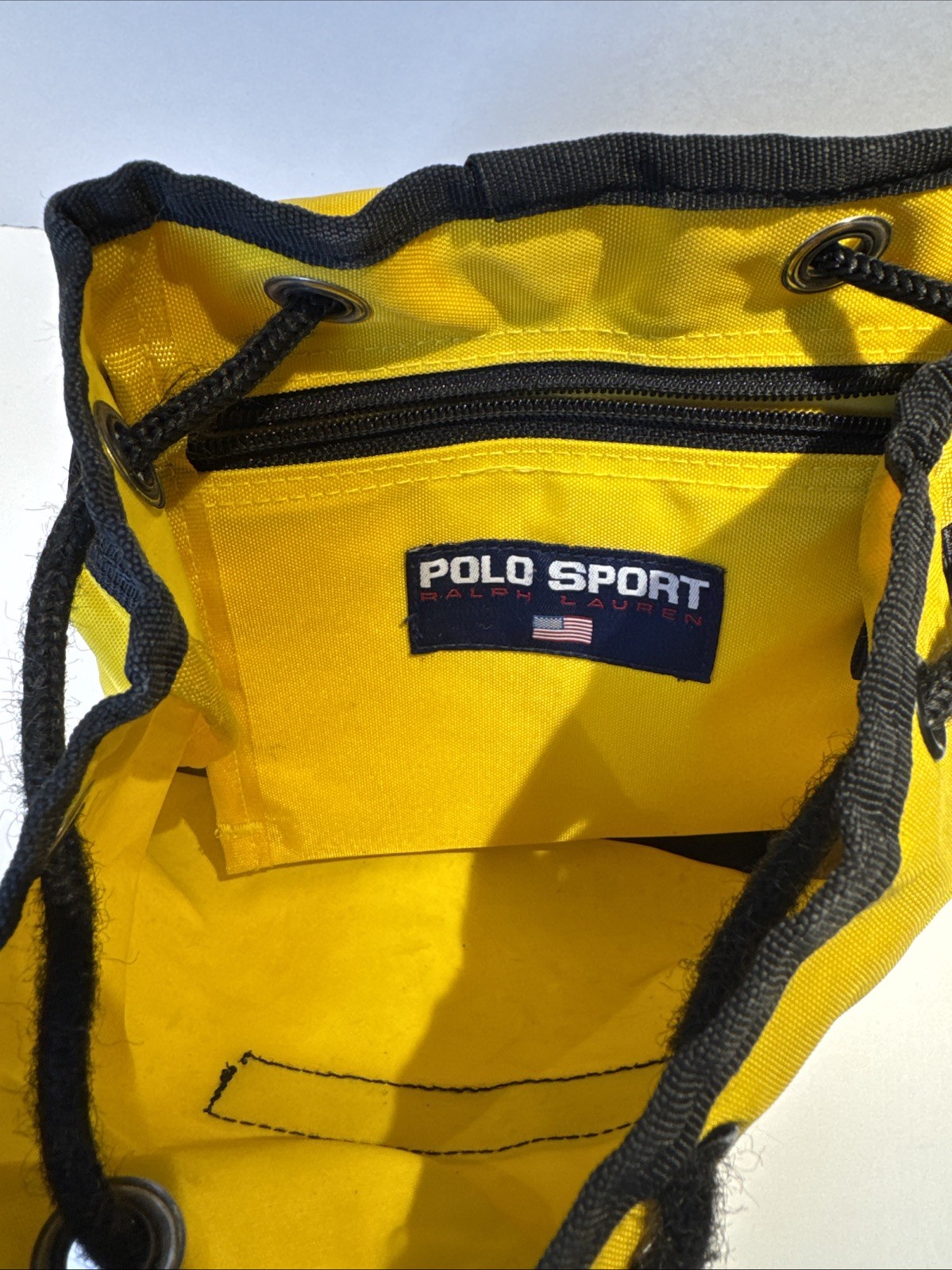 VTG Ralph Lauren Polo Sport “Ocean Challenge” Canvas Backpack/Purse 7.5x11x4RARE