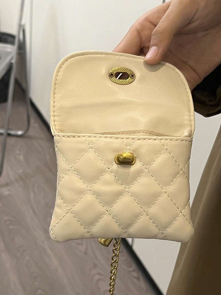 Mini Rhombus Waist Bum Bag Women Spiked Detachable Chain Crossbody Shoulder