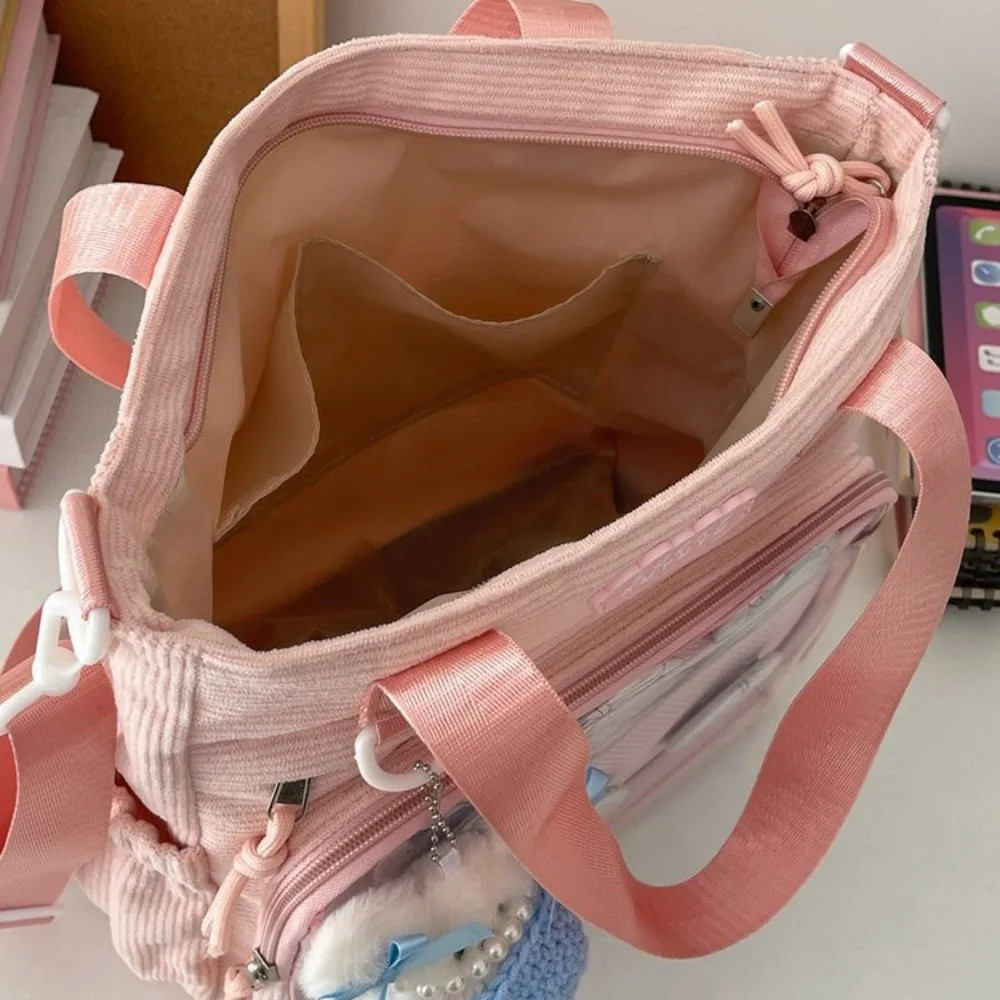 Ita Bag Y2K Clear Transparent Window Crossbody Bag Preppy Style Messenger Bags