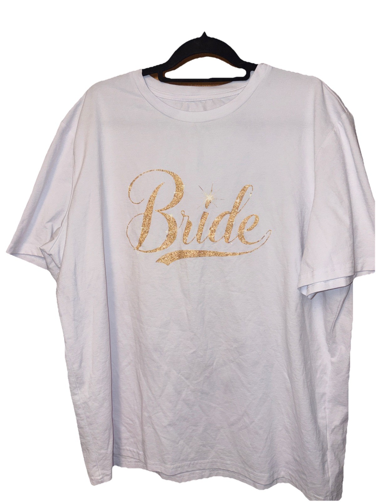 Bridal bundle: XL t Shirt, Bride To Be Makeup Bag, And Bride Cursive Font Tote