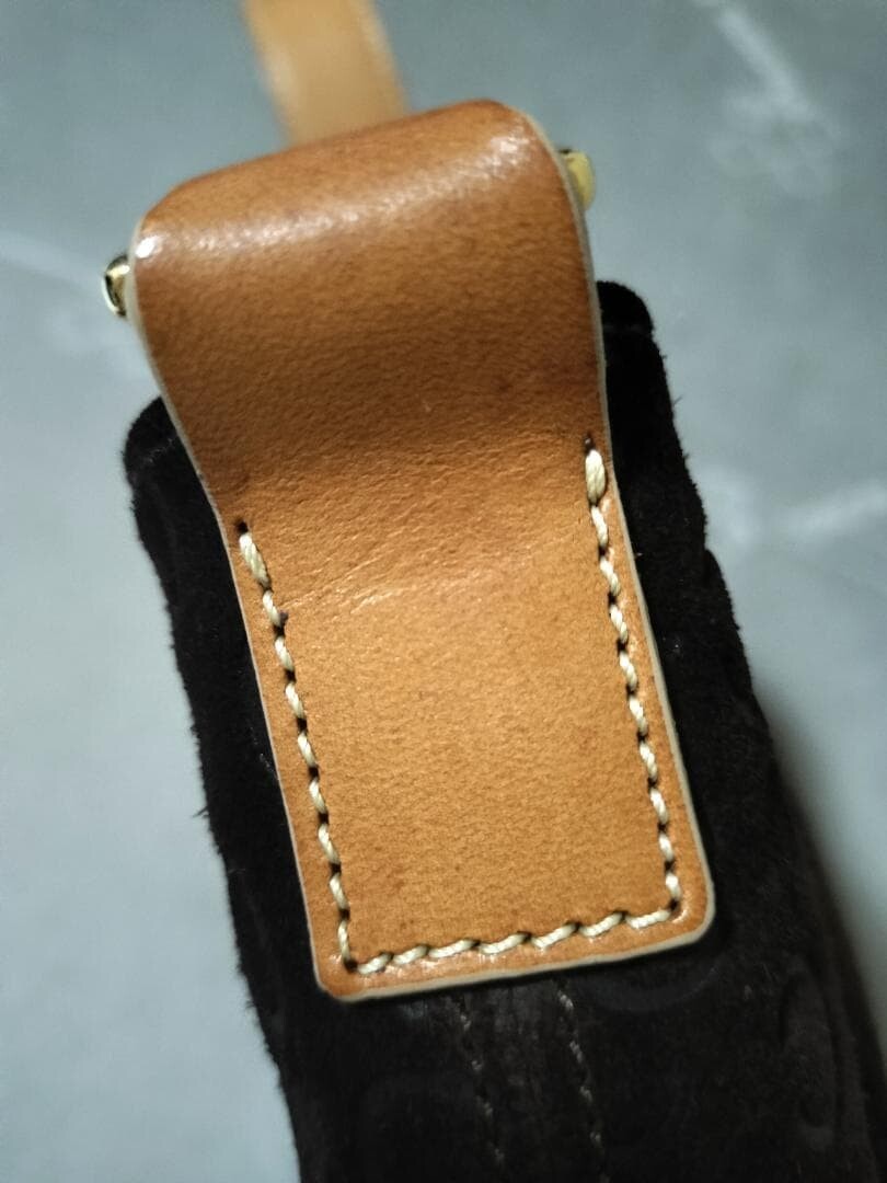 CELINE Shoulder bag C Macadam Suede Dark Brown From Japan