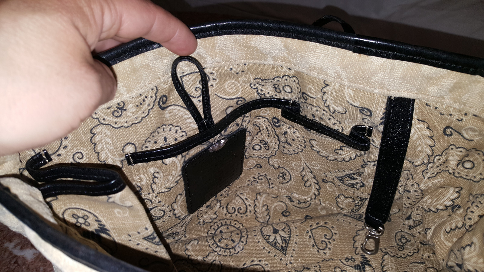 Brighton Scottie Rex & Tex Canvas & felt Double Handle Medium size purse