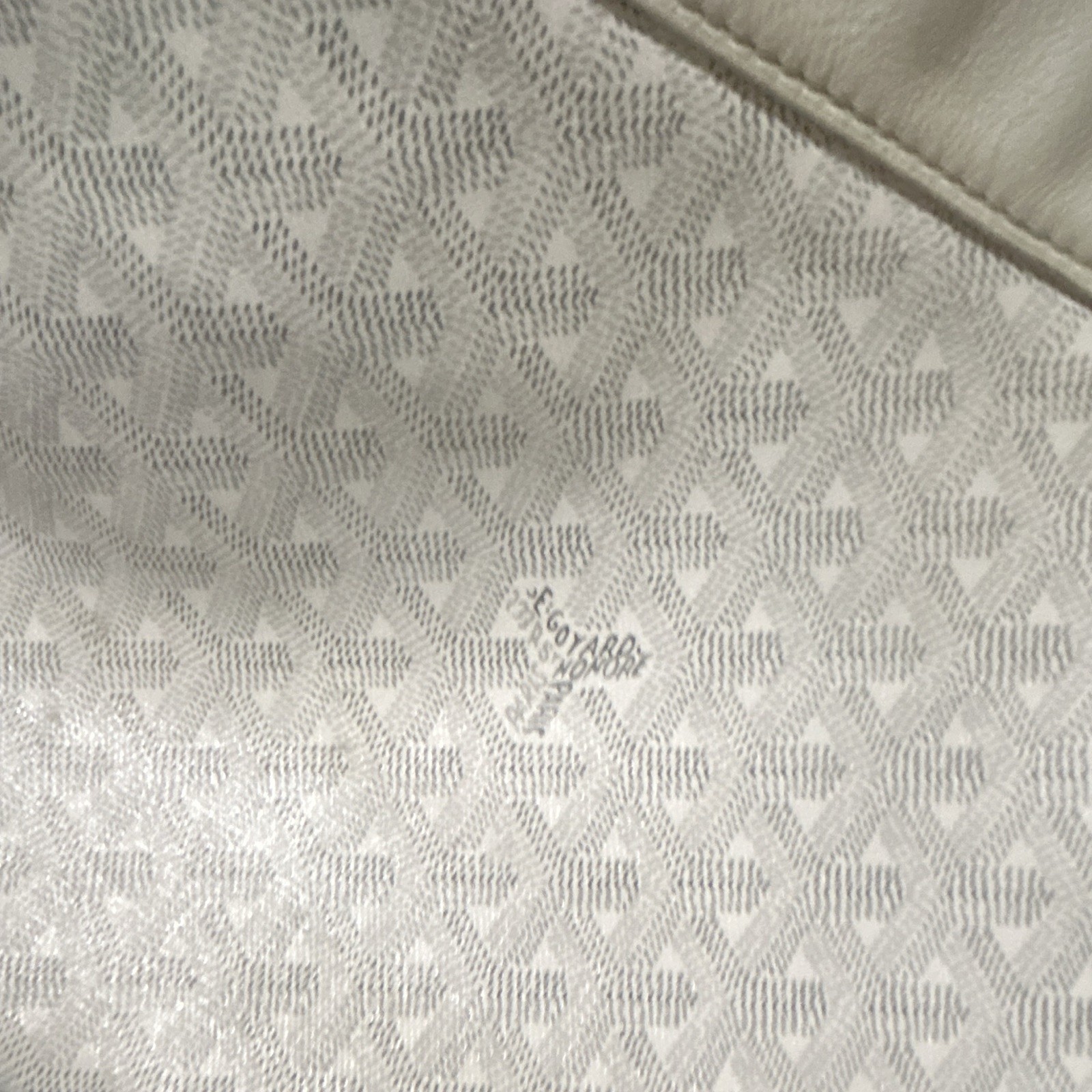Goyard White Goyardine Zip Wristlet Strap Clutch Pouch, Silver Hardware