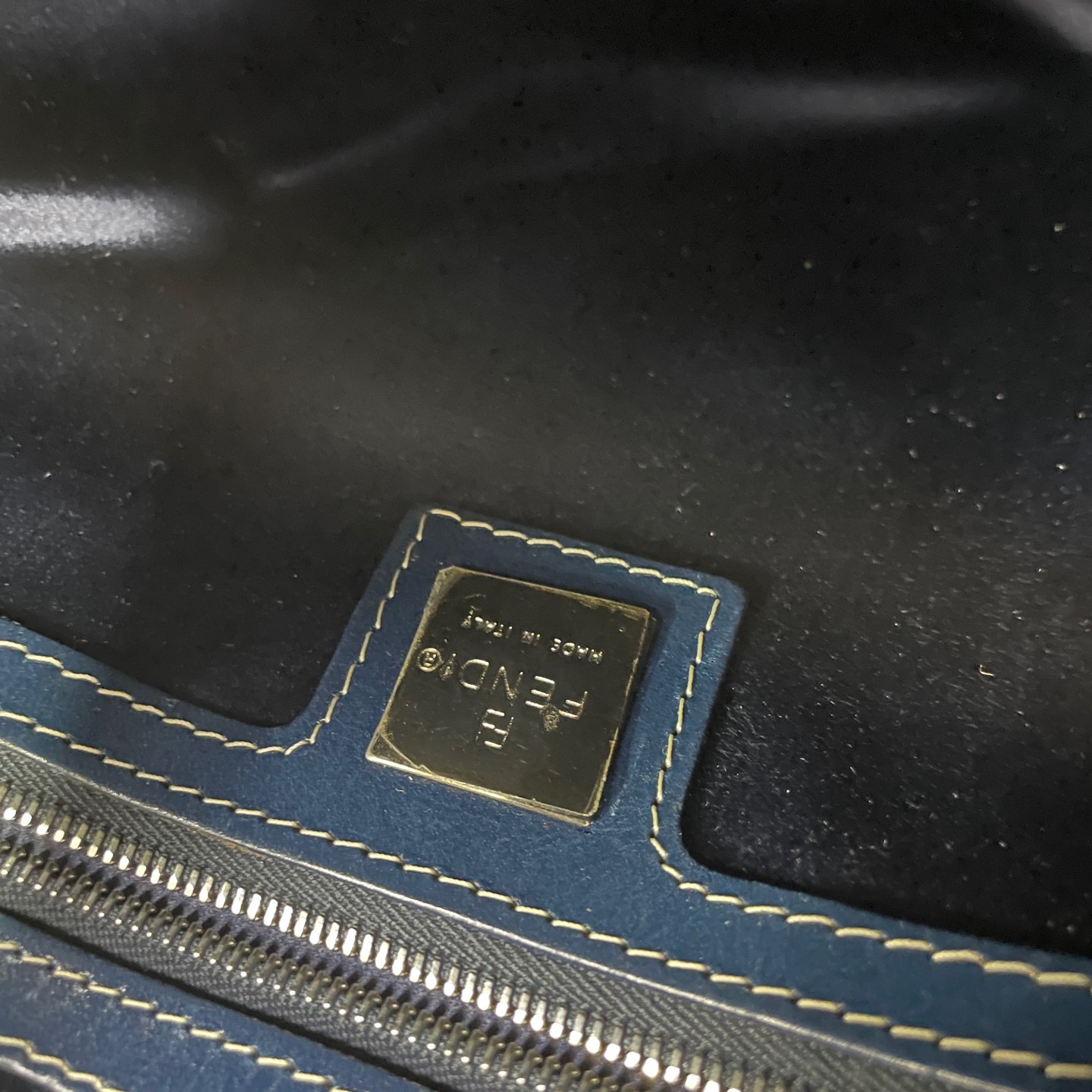 Fendi Pre-Owned Authentic Picotin Tote Bag Blue Free Tracked Shipping