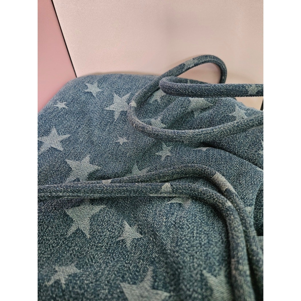 Wildfox Denim Drawsting Tote Bag/Backpack