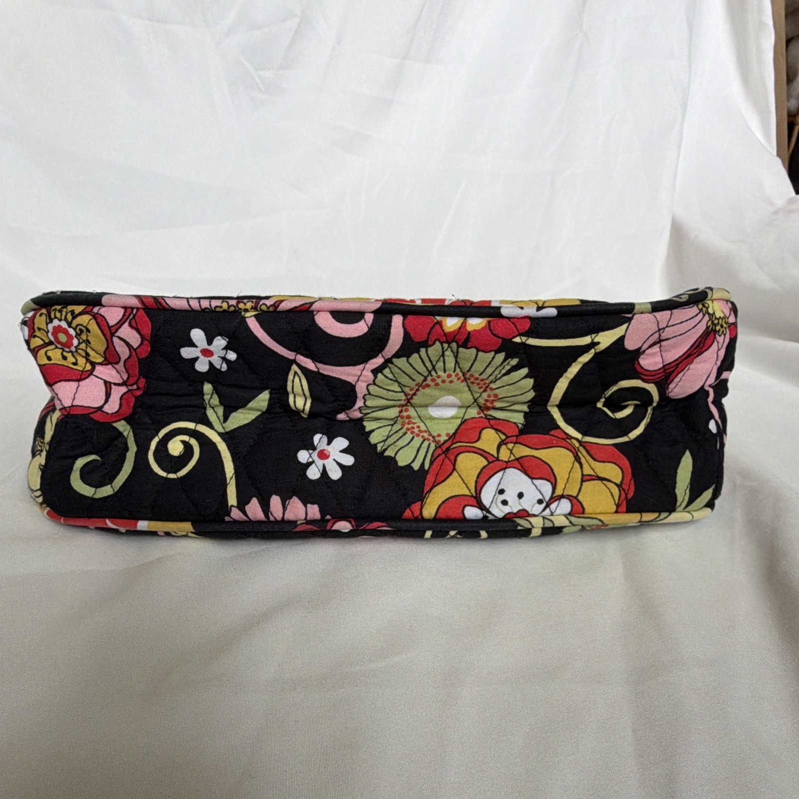 Bella Taylor Floral Quilted Crescent Bag w/ Zip Closure & Zip Wallet