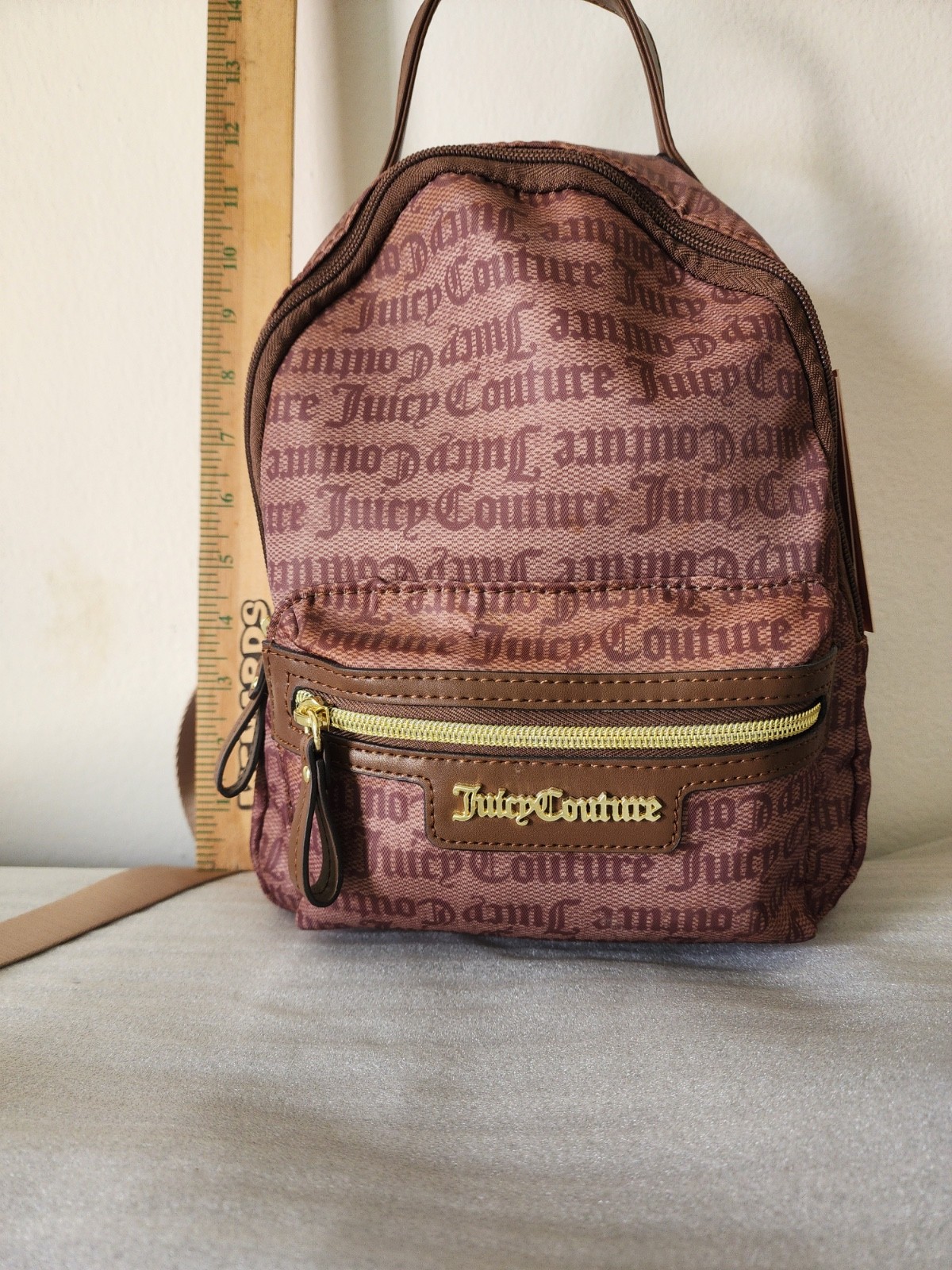 Juicy Couture Lollipop Small Backpack Gothic Logo Chestnut One Size