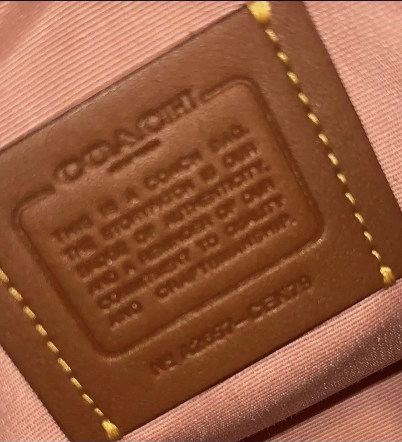 Coach Signature Pink/Brown Small Satchel Zip, Gold Hardware, Bag Charm