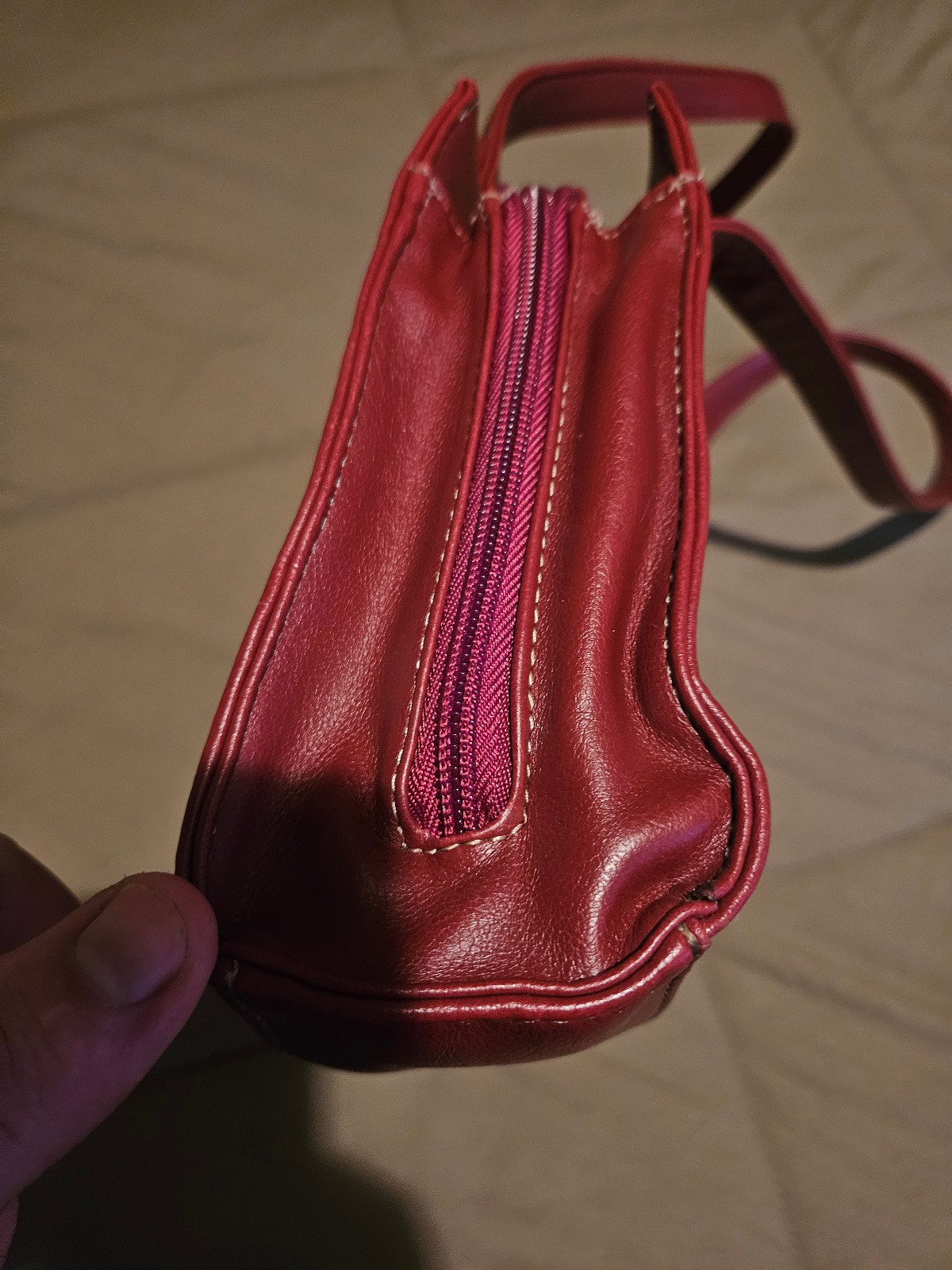Red Leather Purse – unknown make