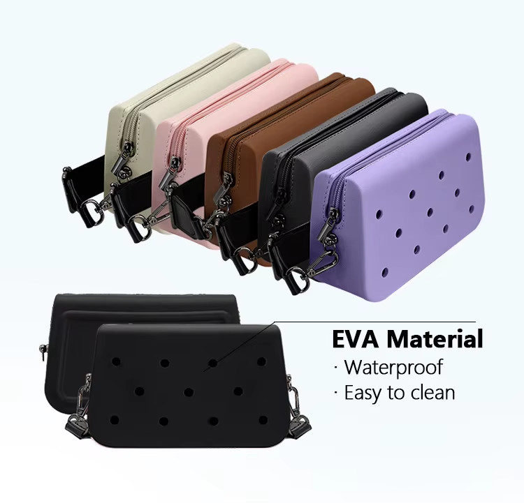 Cute Mini Tote Bogg Bag Style for Clog Fun Charms DIY Punch Hole Design