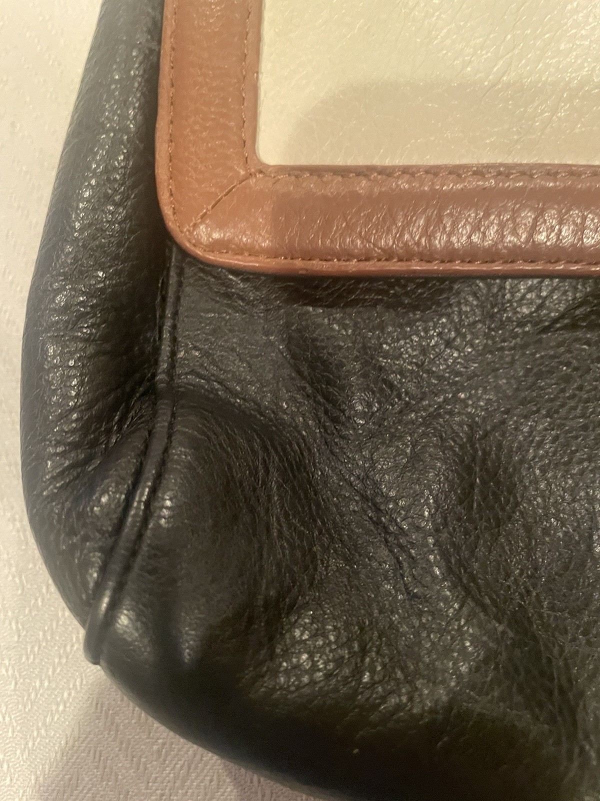 Emma Fox Tritone Leather Shoulder Handbag 12”X 8.5”