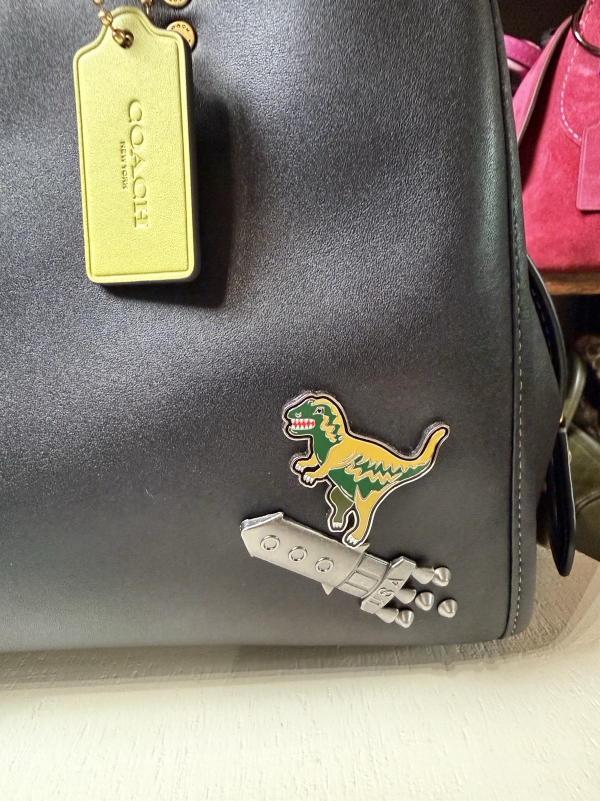 Coach Black Rogue 31 Shoulder Bag With Added Coach Create pins.