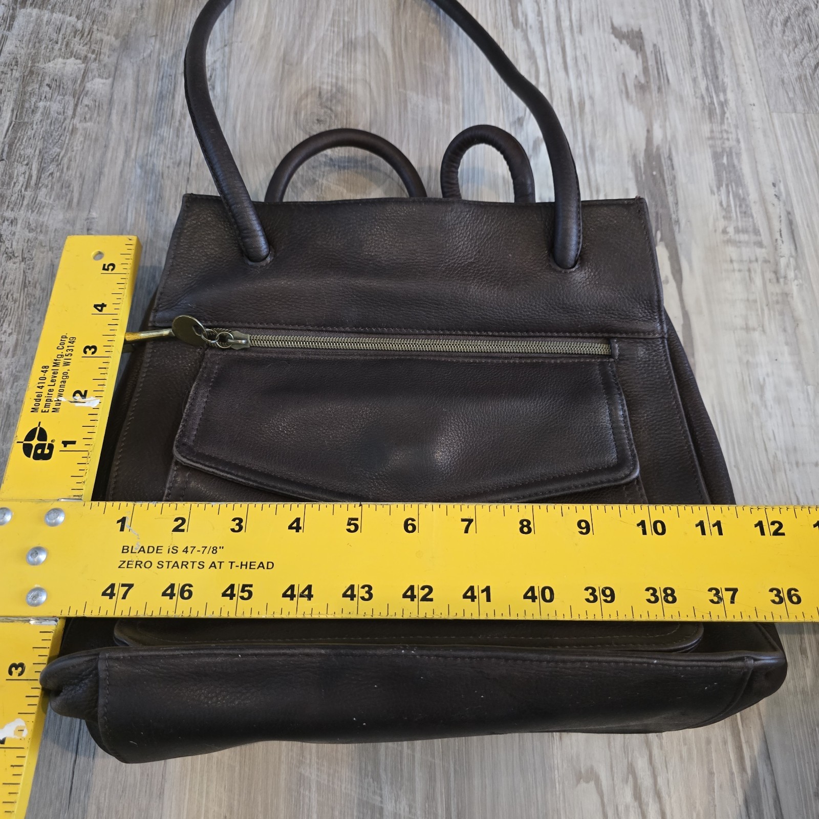 Vtg Fossil Bag Purse Supple Brown Leather Gorgeous Clean Outside Flap 1990s