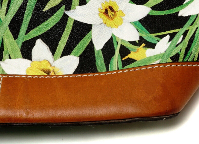 Dooney & Bourke Daffodil Drawstring Bag Black, Yellow, White, Green Bucket Bag