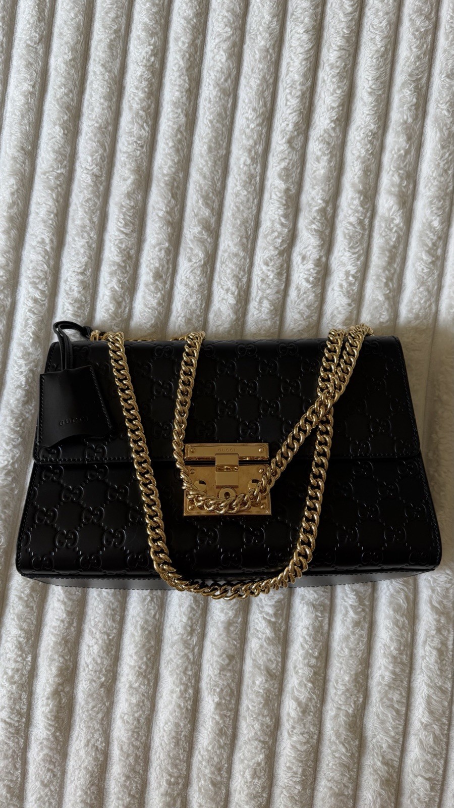 Authentic Gucci GG Medium Padlock Bag Guccisima